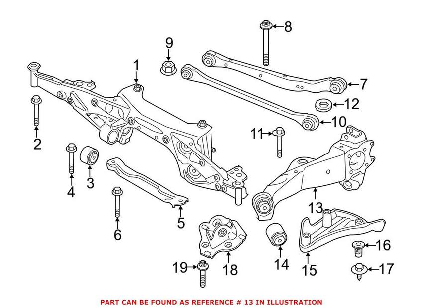 BMW Suspension Trailing Arm - Rear Driver Left 33326851579